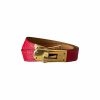 Hermes Kelly Rivale Double Tour Bracelet Red Epsom
